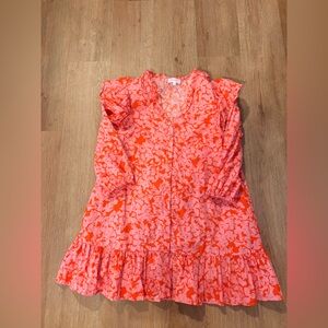 Sugarlips Pink and Orange Floral Mini Dress